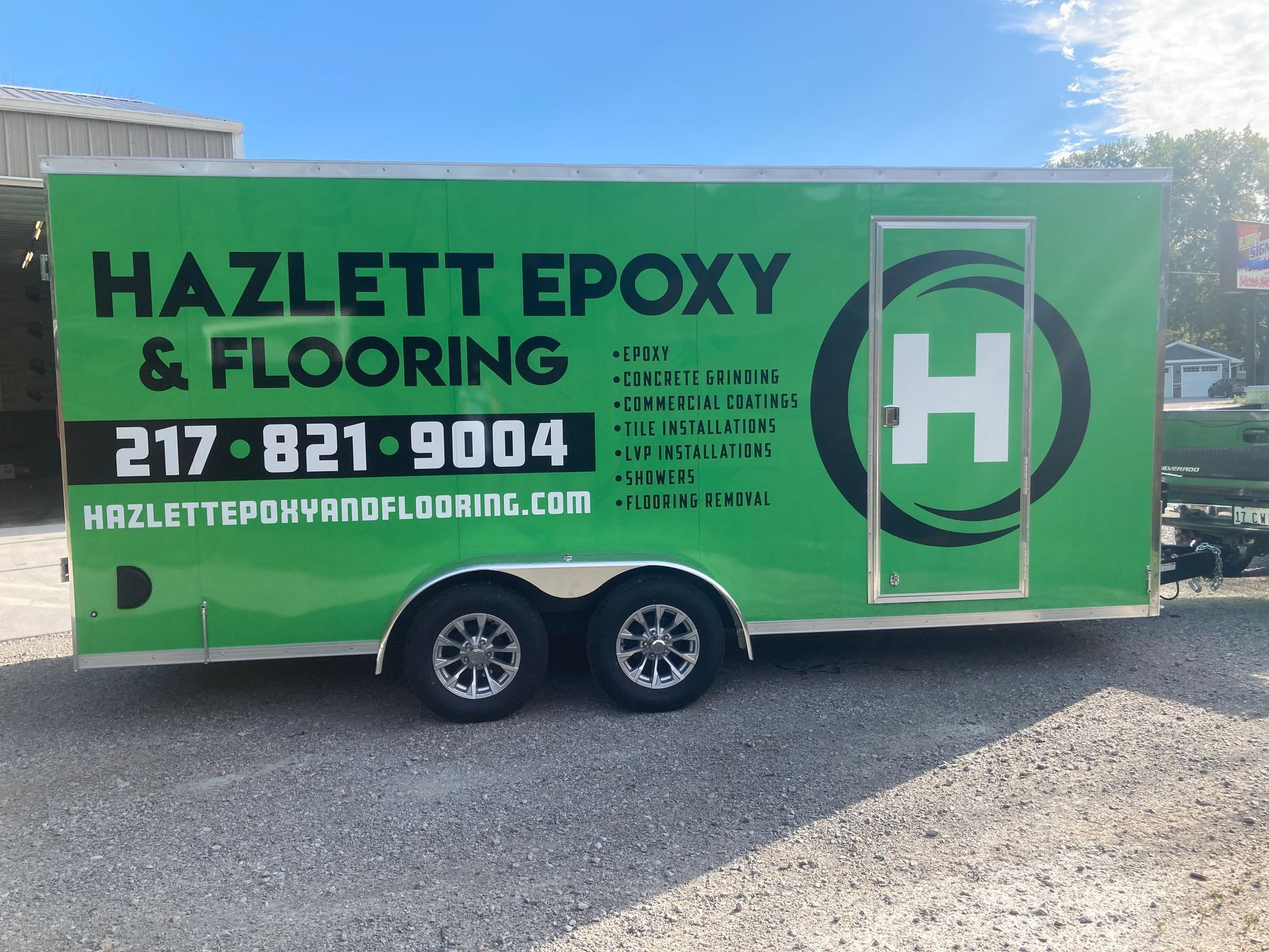 Hazlett Epoxy & Flooring trailer wrap
