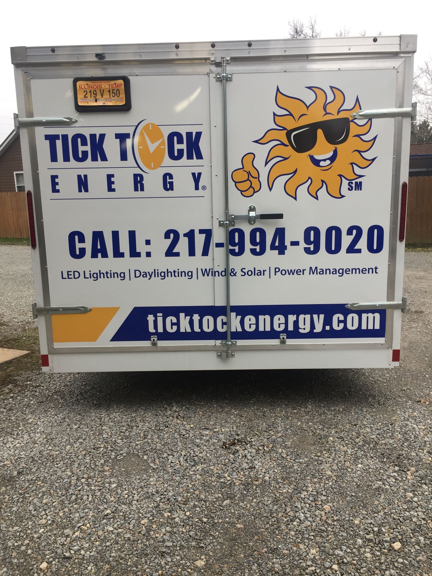 Tick Tock white trailer