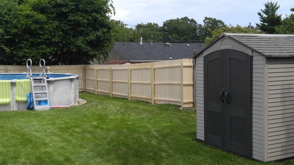 Custom wood fence