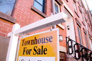 Town house for sale sign board