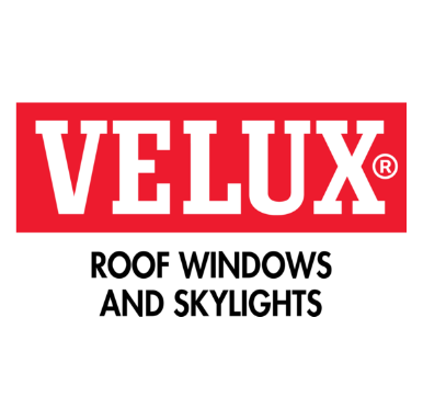 Velux logo: Red rectangle with white