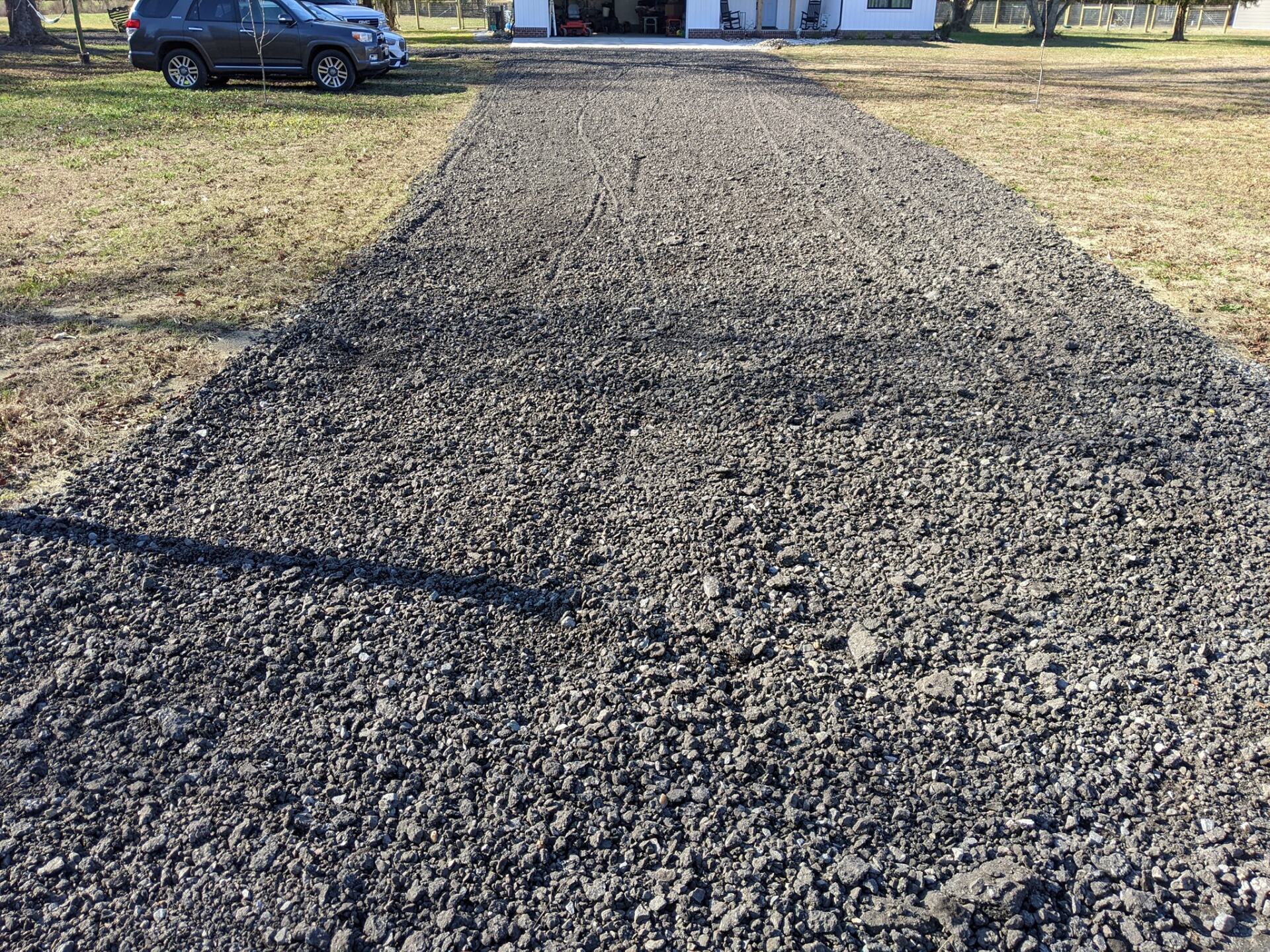 Gravel driveway repair