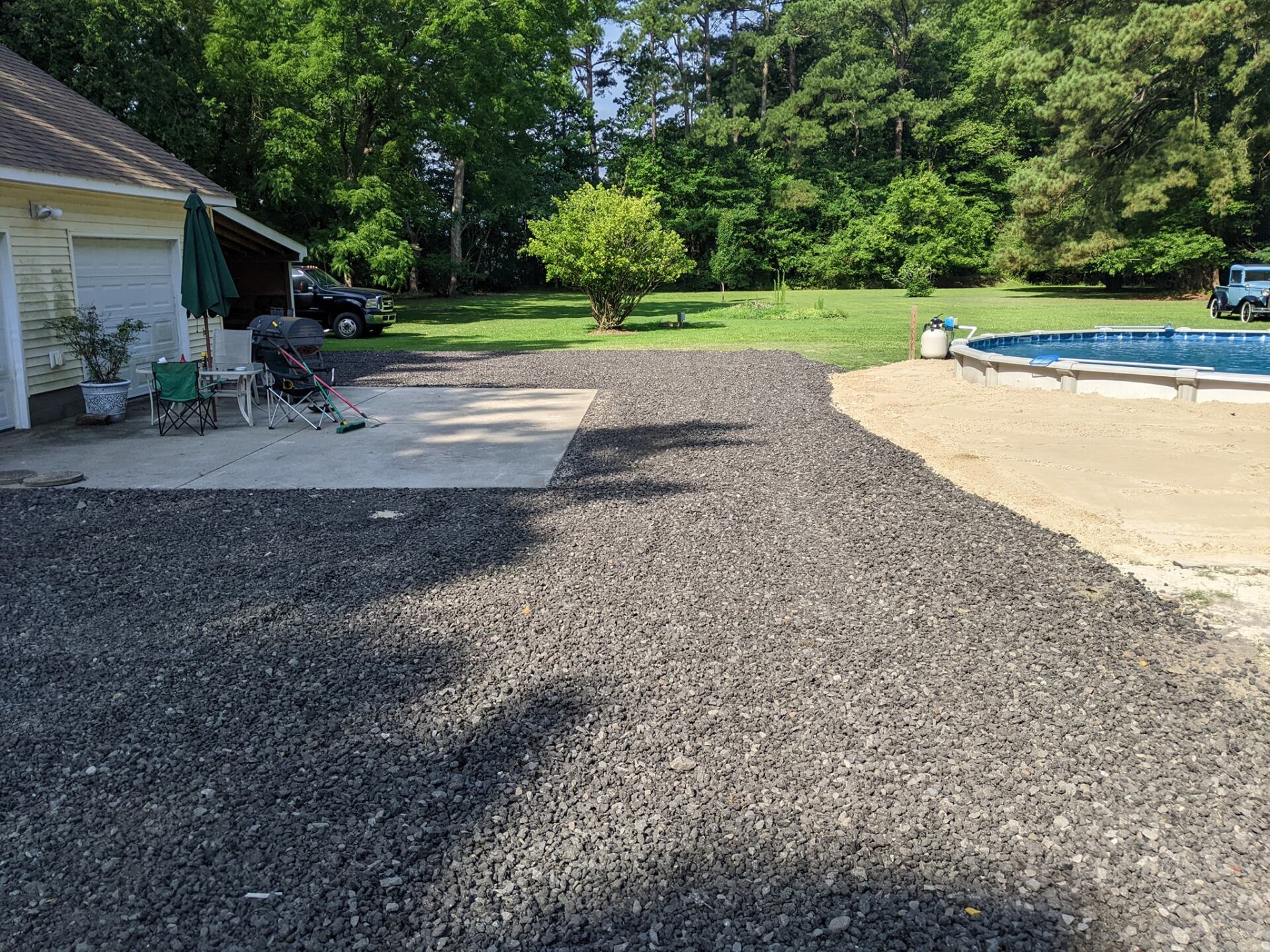 Gravel driveway repair