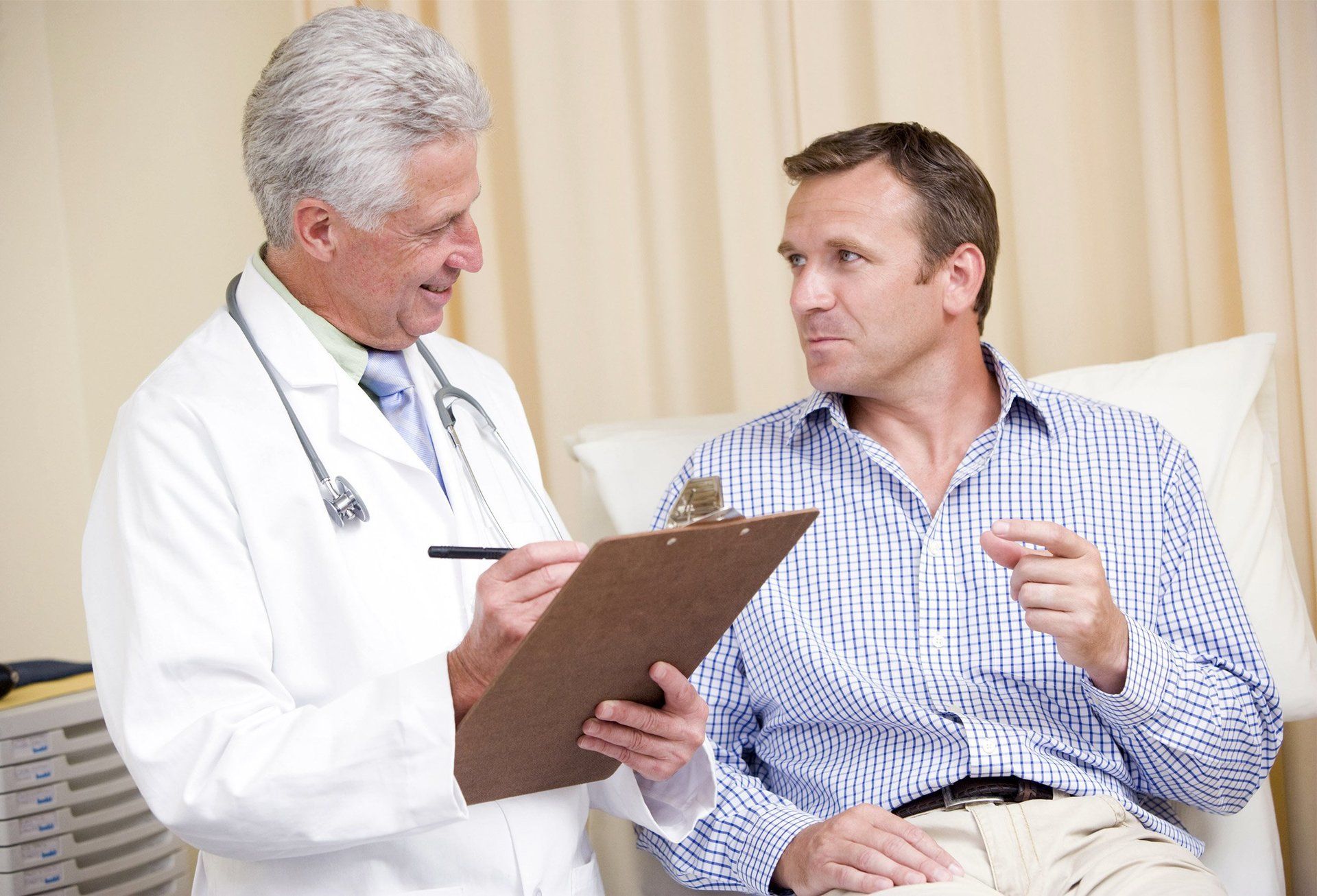 Doctor with man