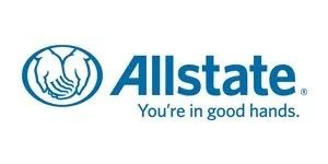 Allstate logo with hands in a blue circle and the words 