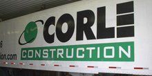 Corle Construction signage on truck