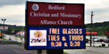 Bedford Christian and Missionary Church signage