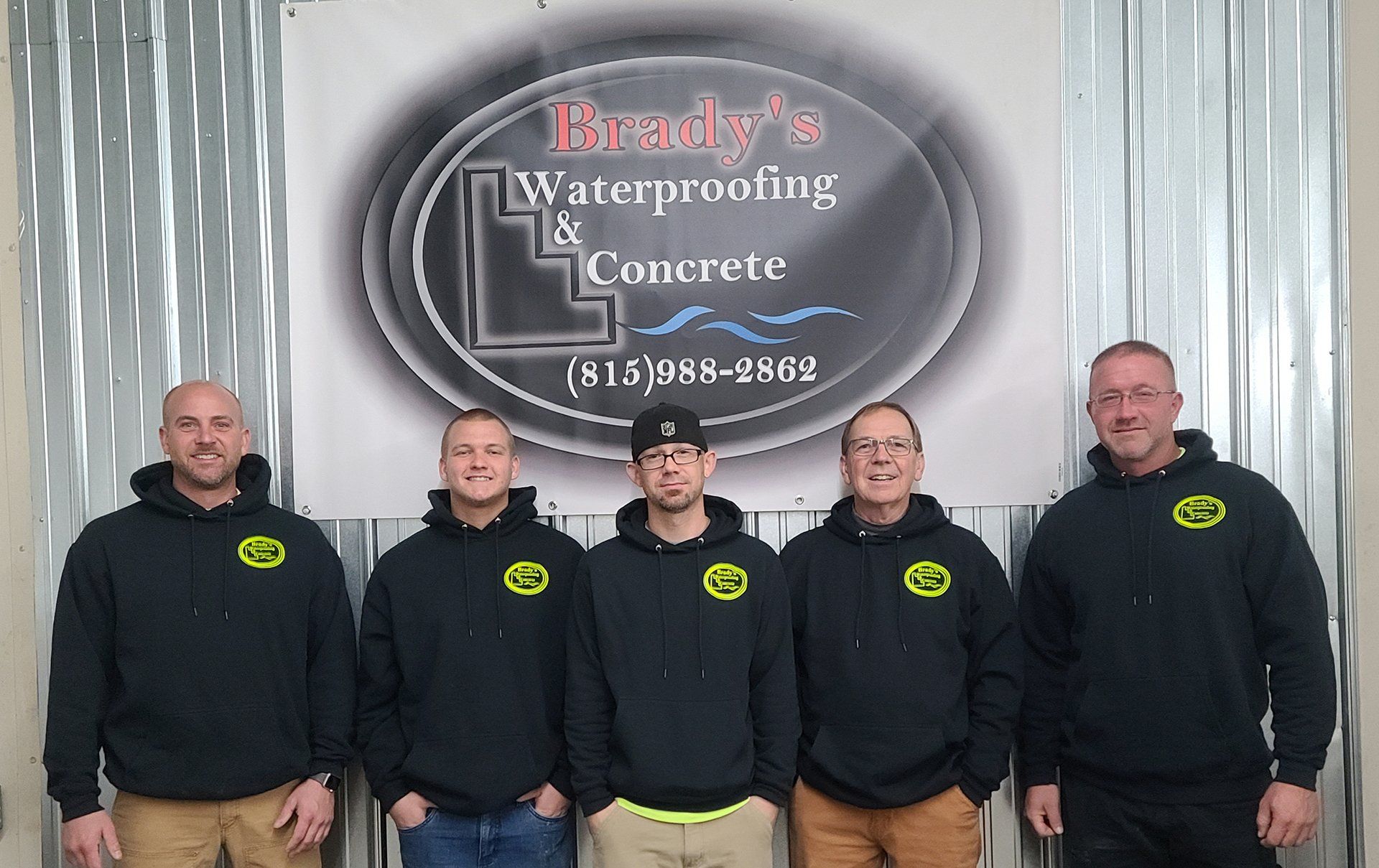 Brady's Waterproofing & Concrete team