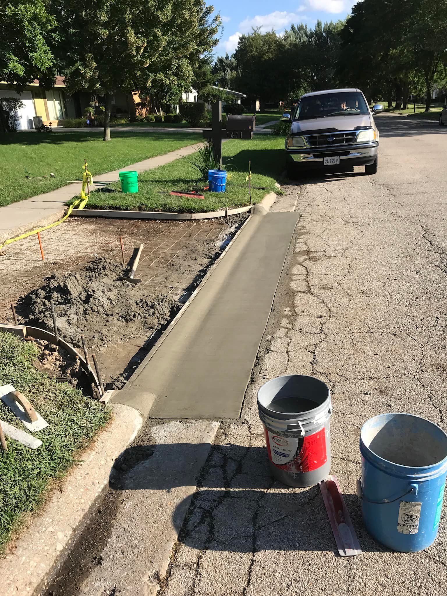 Concrete sidewalk project