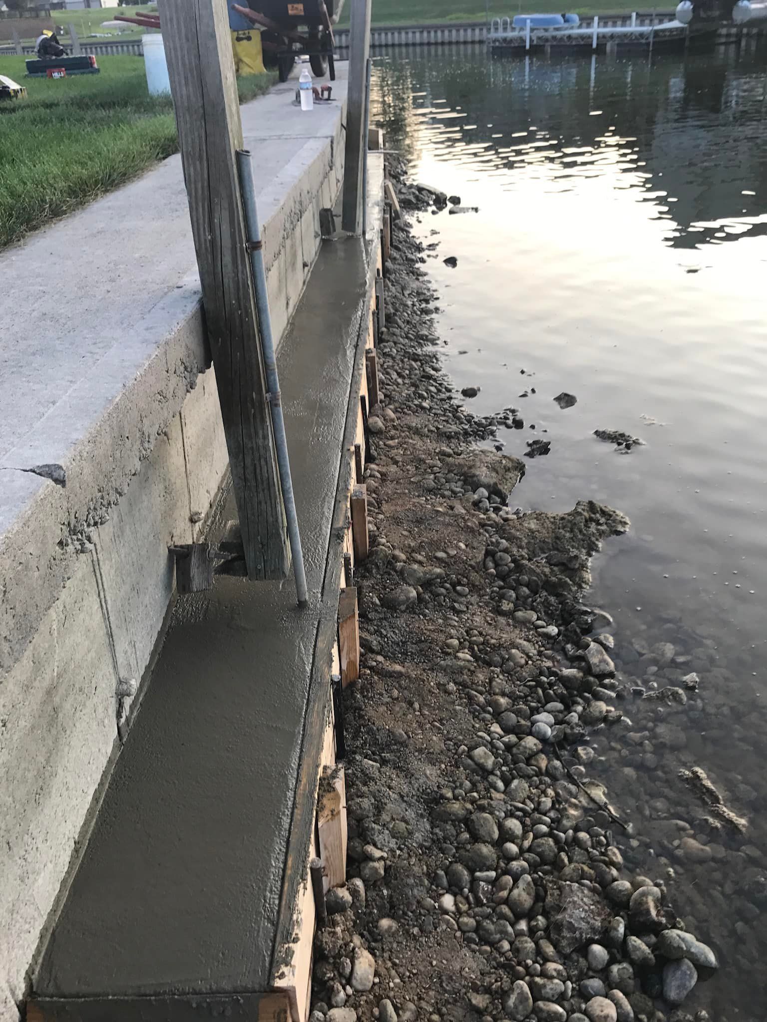 Seawall footer repair