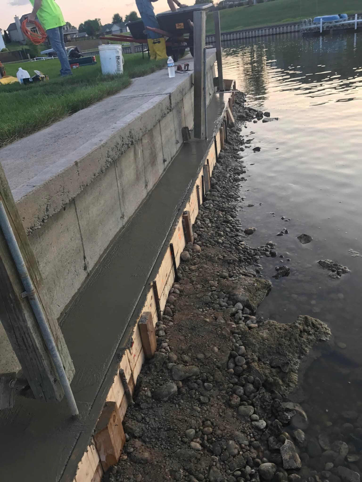 Seawall footer repair