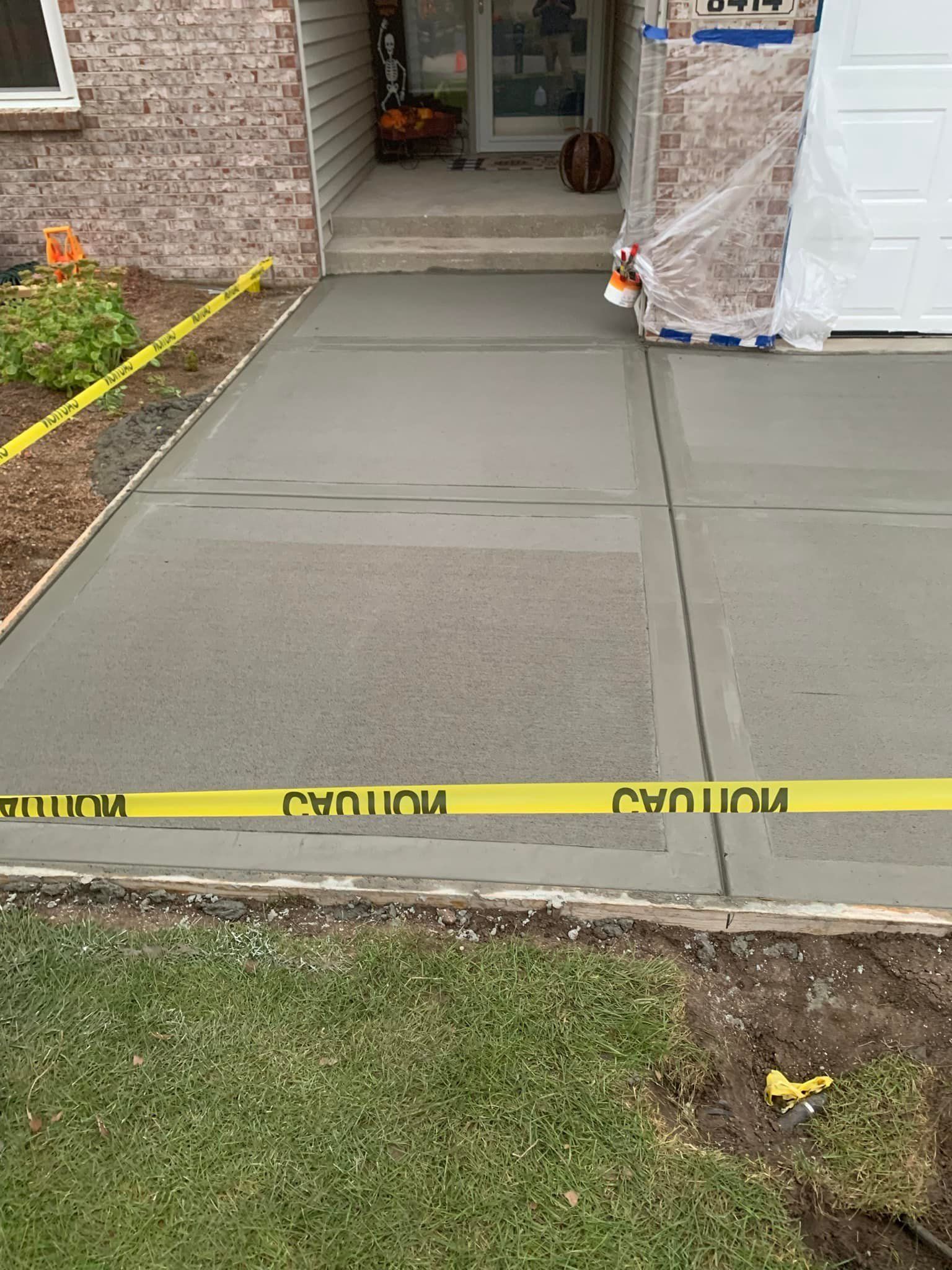 Garage driveway work