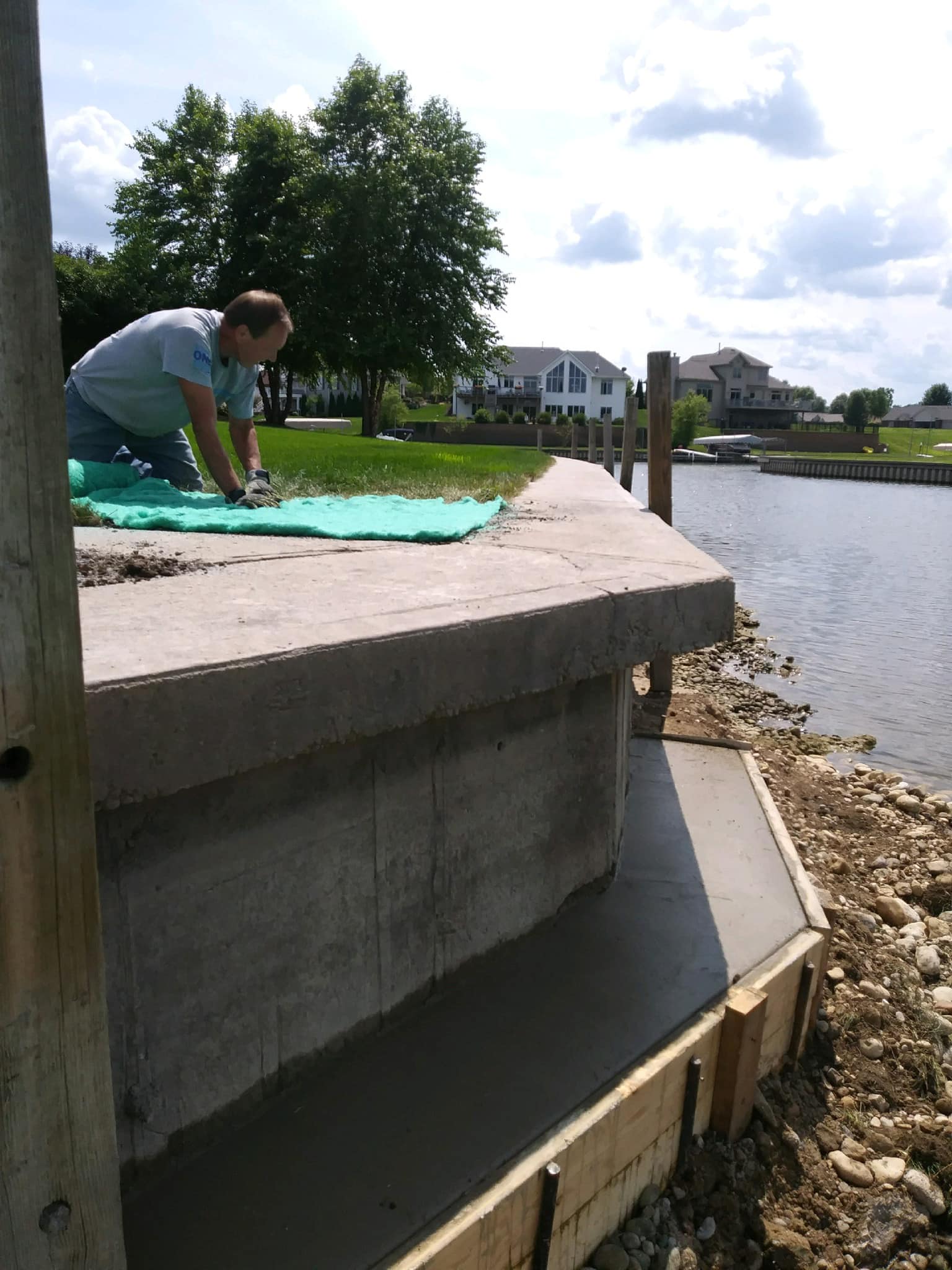 Seawall footer repair