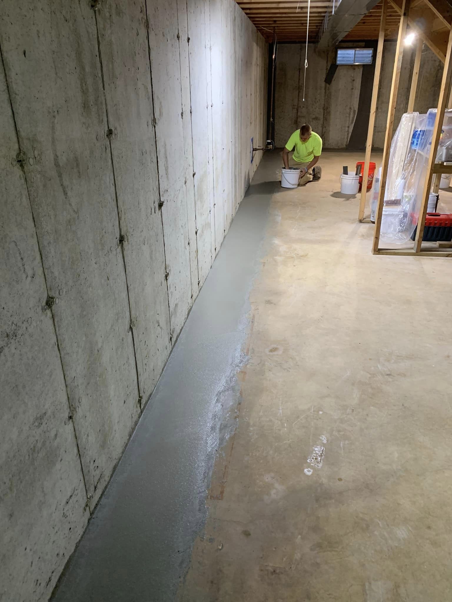 Basement waterproofing