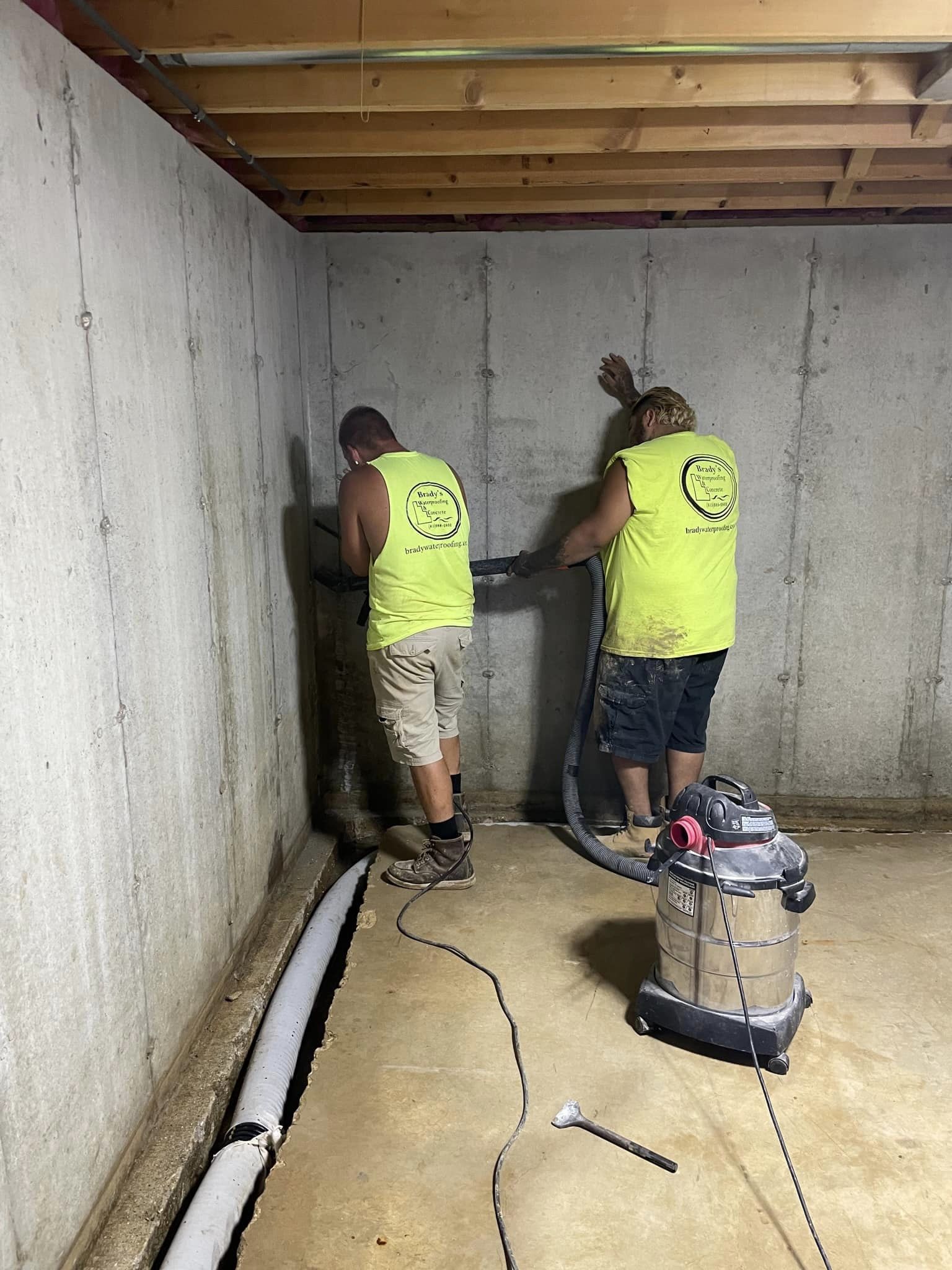 Basement waterproofing