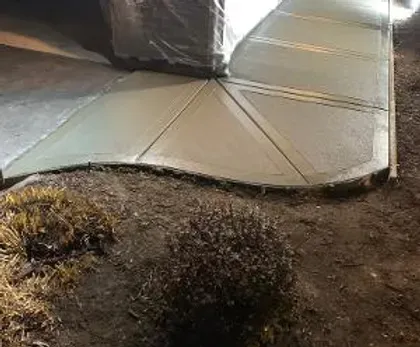 Concrete sidewalk