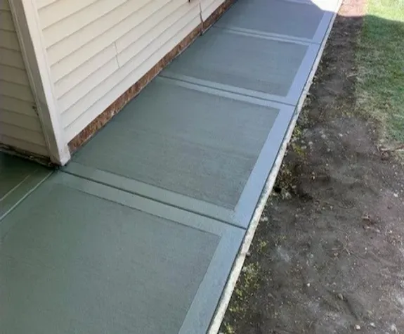 Concrete sidewalk