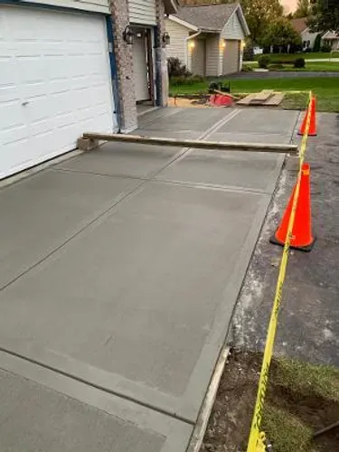 Concrete driveway