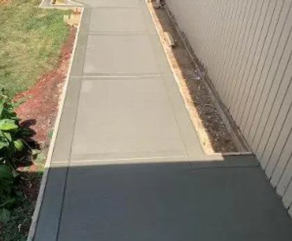 Concrete walkway