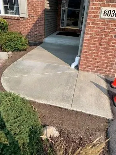 Concrete sidewalk
