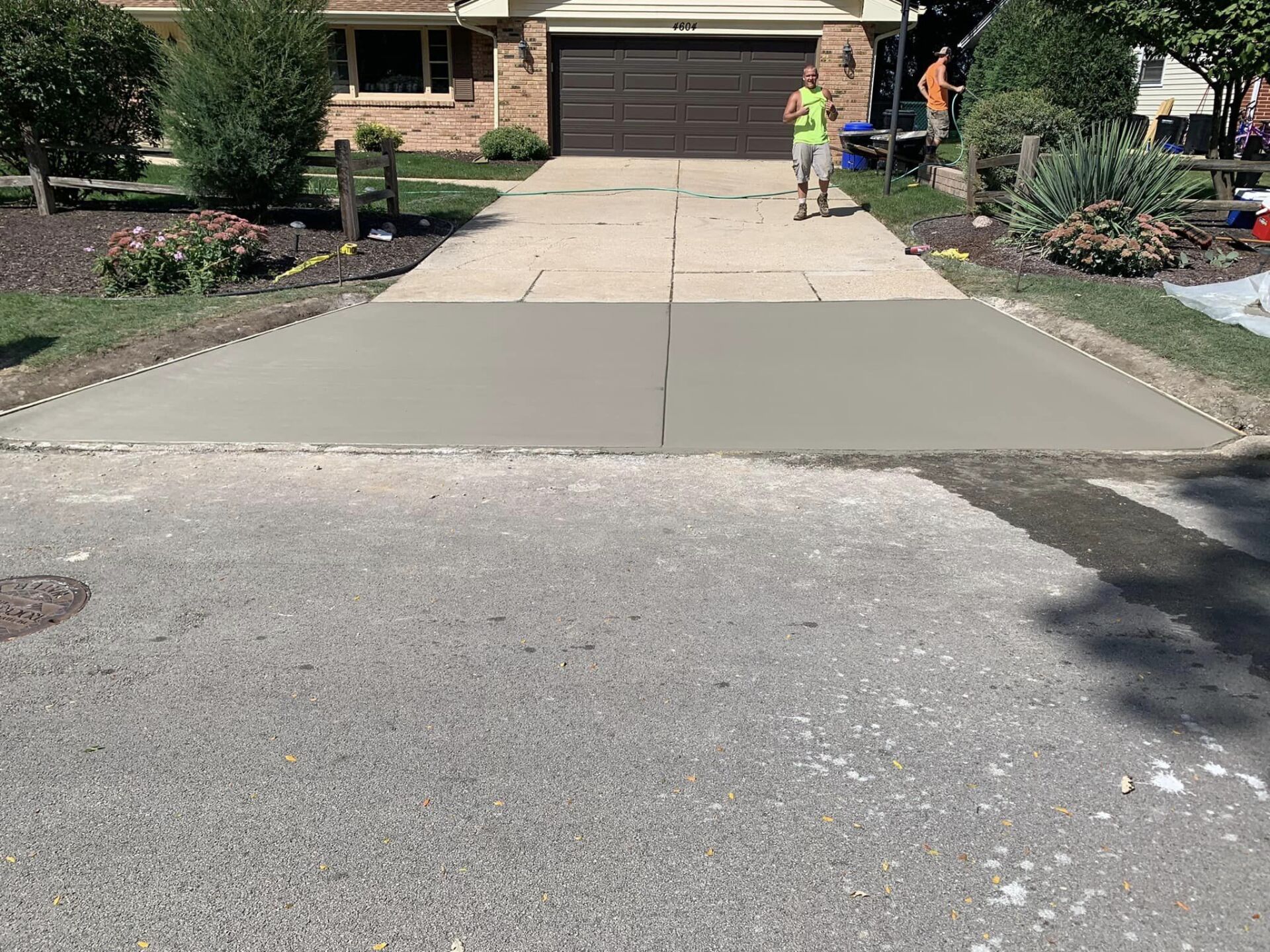 Concrete driveway