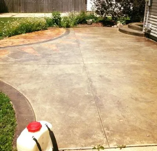 Decorative concrete patio