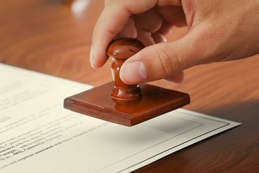 Stamping wills document
