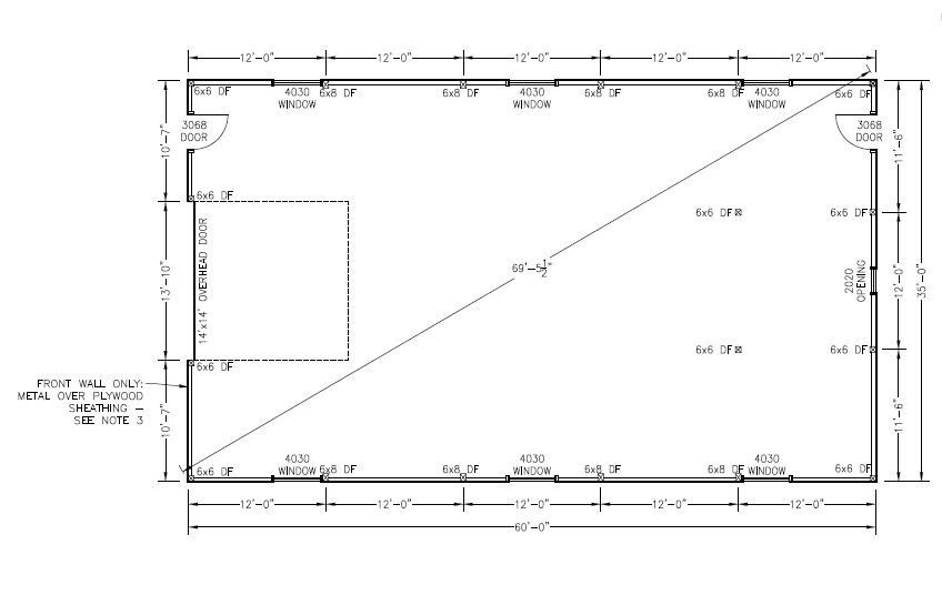 35x60x16 Pole Barn - Bountiful, UT