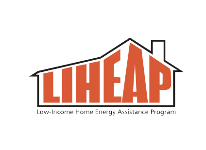LIHEAP logo inside a house outline. Orange text reads 