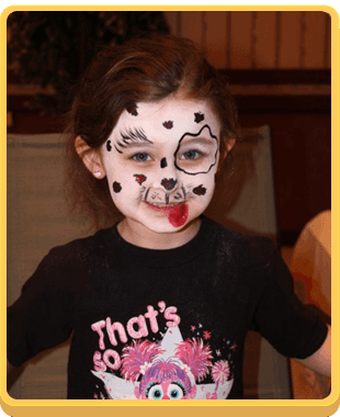 Teen with face paint