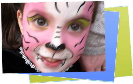 Kid with face paint