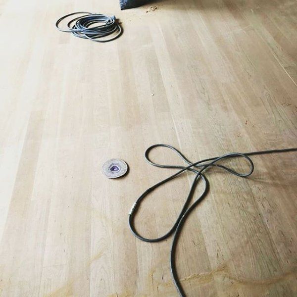 Hardwood sanding