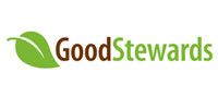 GoodStewards logo with green leaf icon and brown-green text on white background