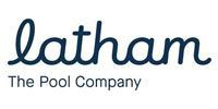 Latham The Pool Company logo in blue text on a white background