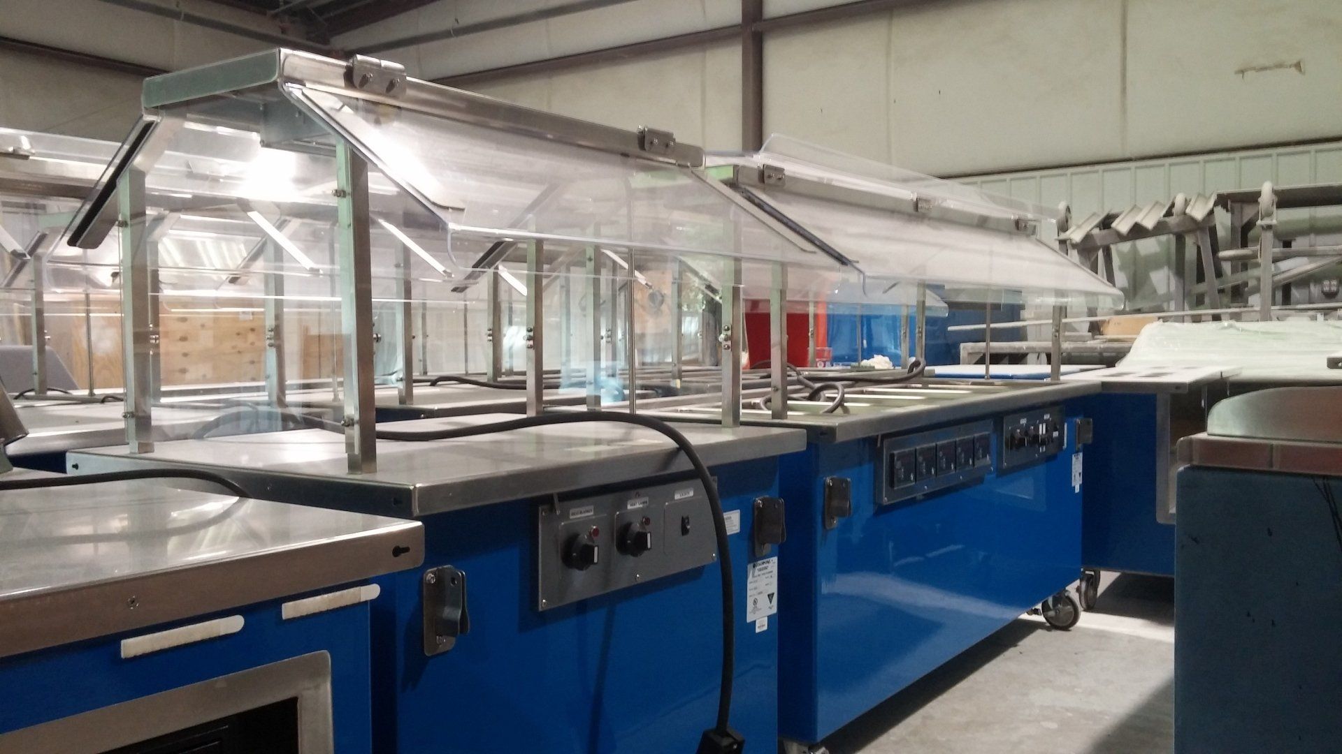 Fiberglass cover for food stand