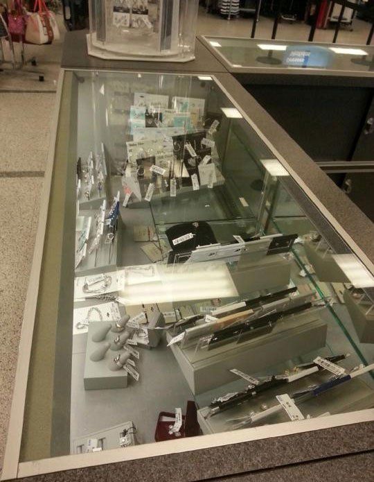 Jewelry glass display case