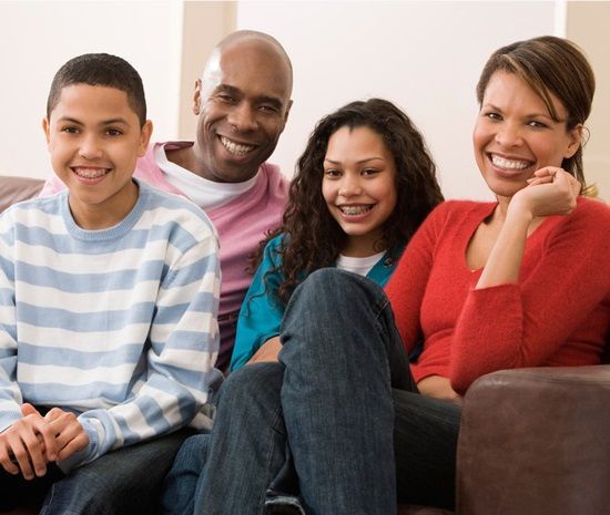 Family smiling