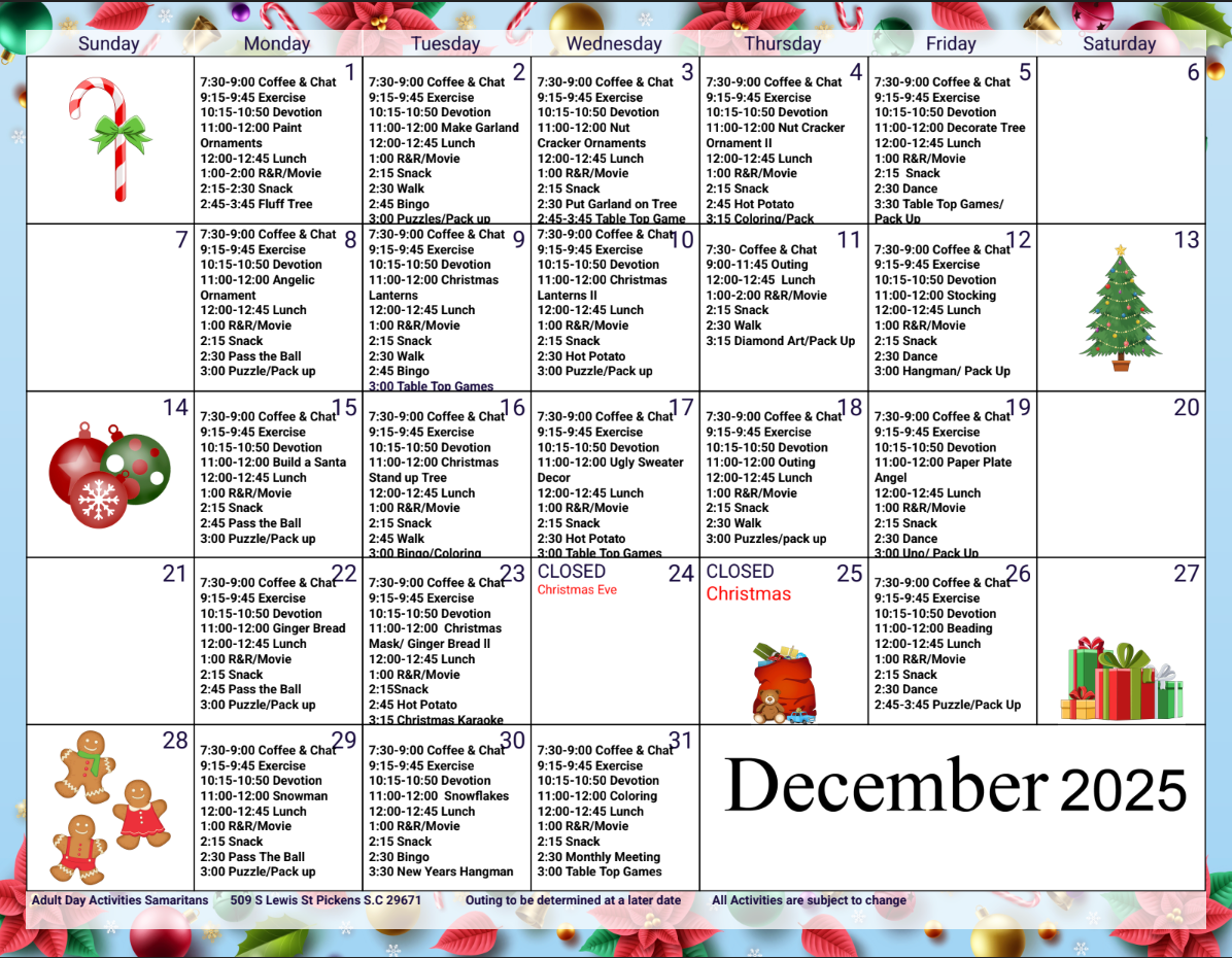 Calendar December 2025