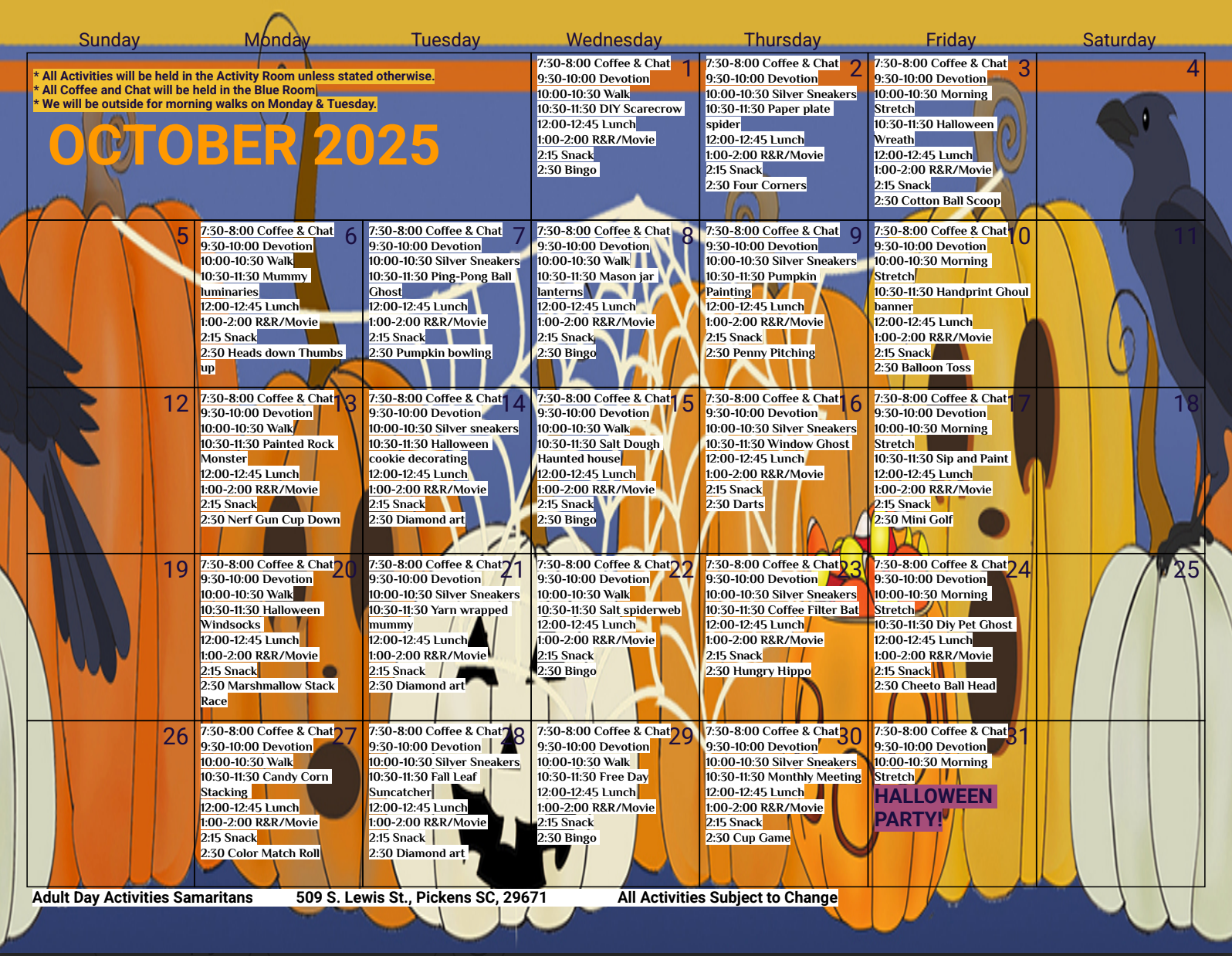 Calendar October 2025