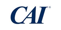 Blue CAI logo on a white background