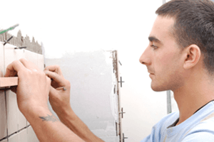 Tiling bathroom installation