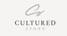 A logo for a company called cultured stone