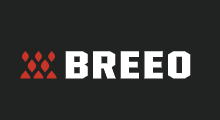 The word breed is on a black background