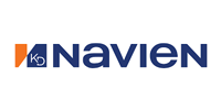 Navien logo: navy blue wordmark