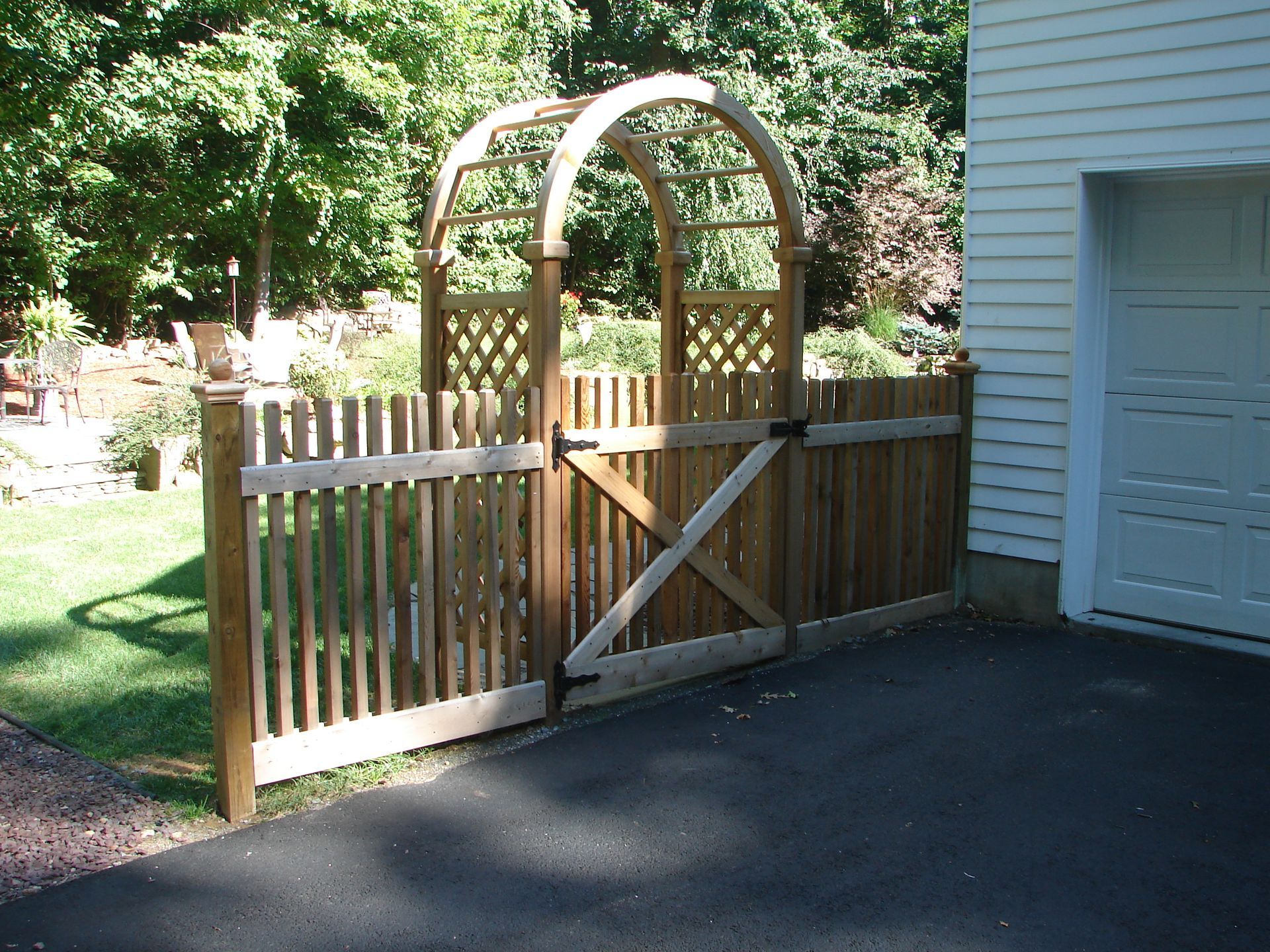 Wood fence