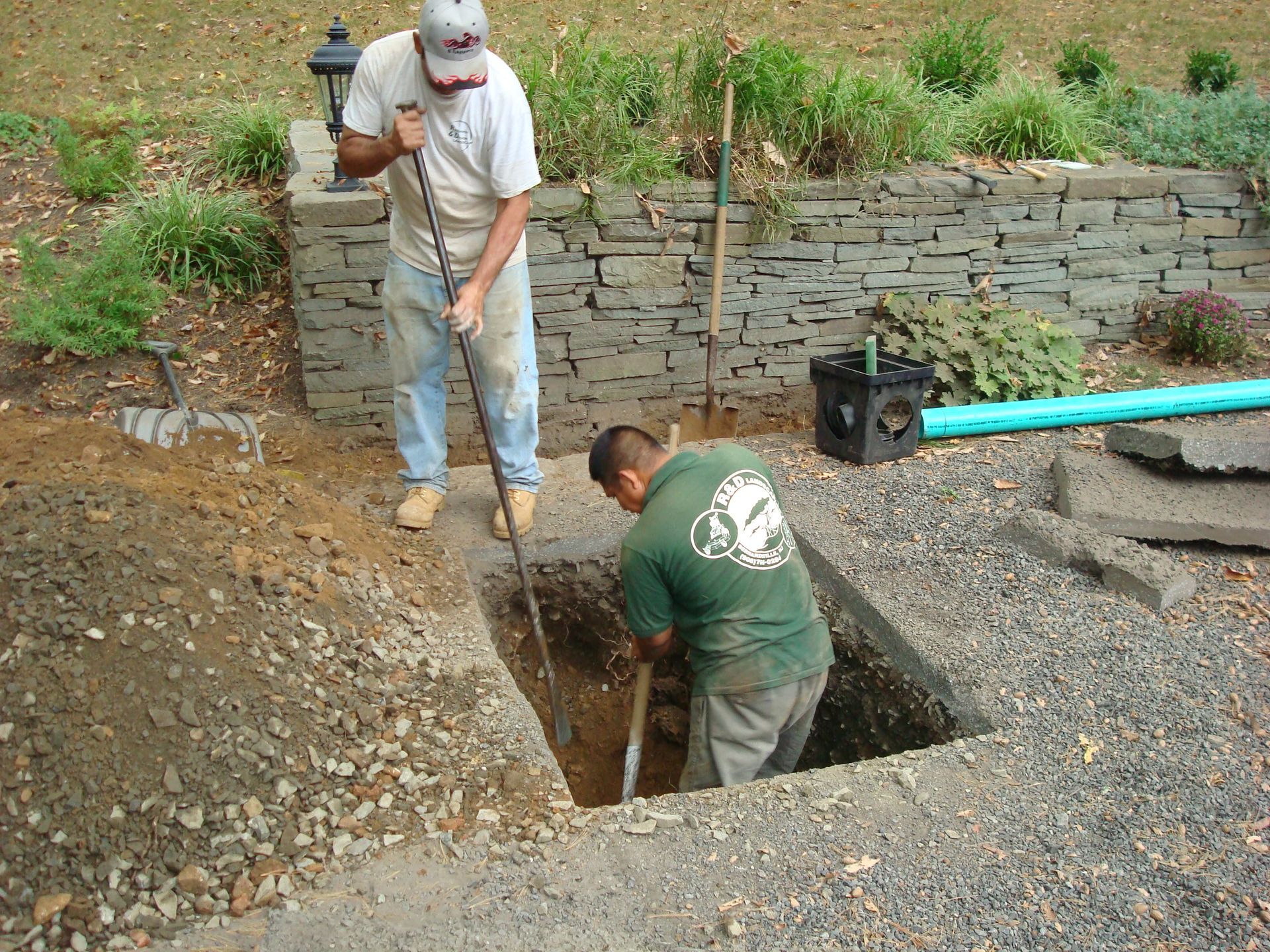 digging drain