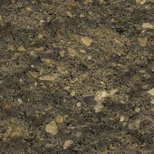 Dark gray and beige speckled concrete surface.