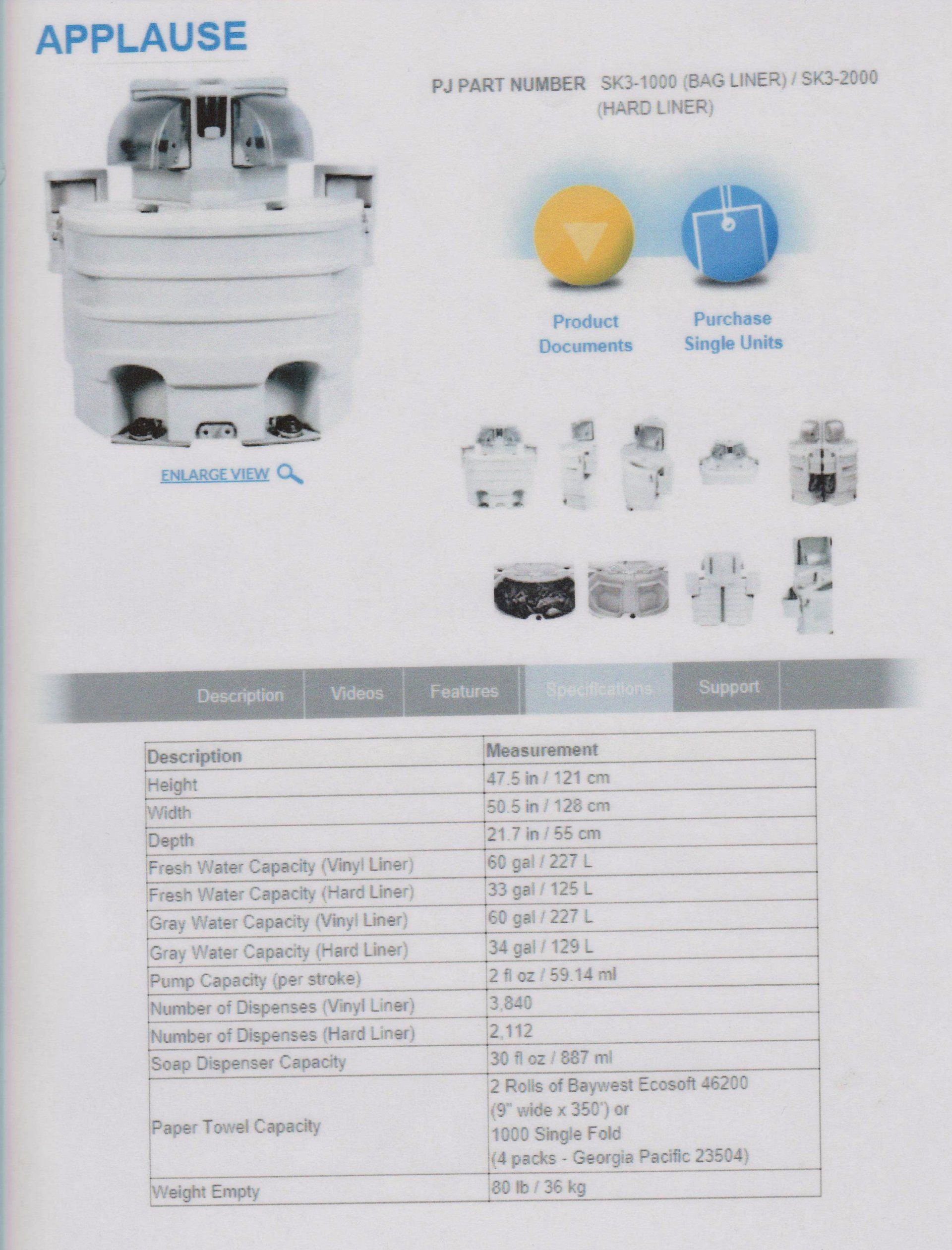 Portable toilet features