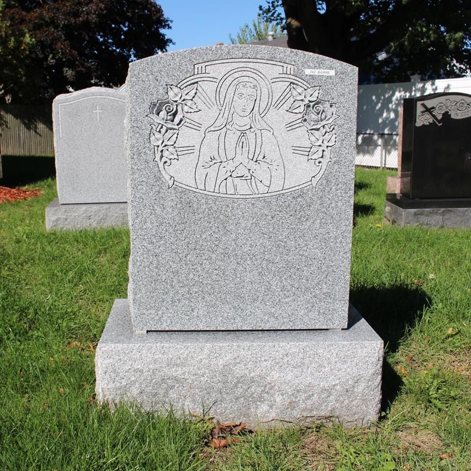 A gravestone in a cemeter