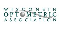 Wisconsin Optometric Association logo in green and black text on a white background